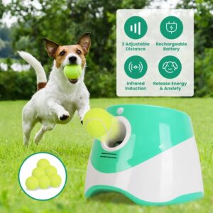 Automatic Dog Ball Launcher Included 6 Tennis Balls