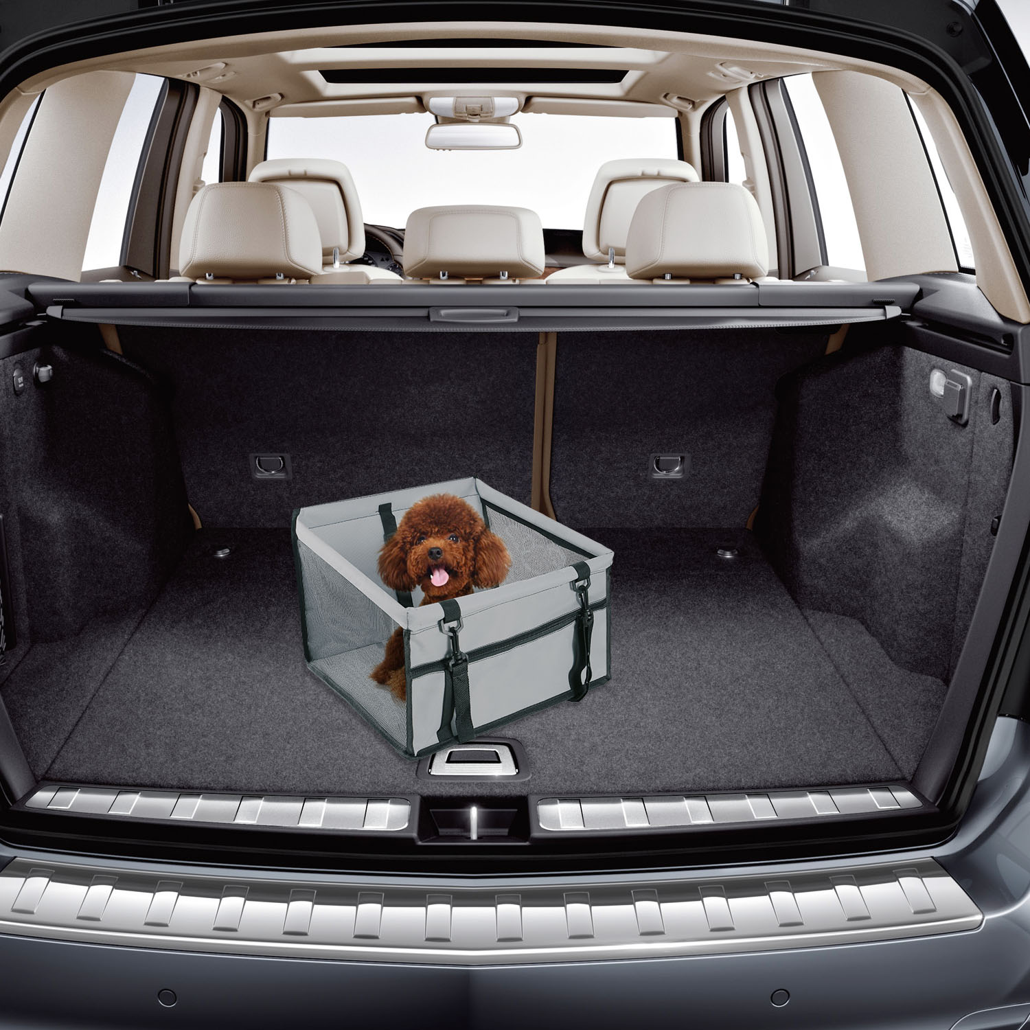 Dog Booster Car Seat Foldable Dog Booster Seat Pet Travel Carrier - Image 4