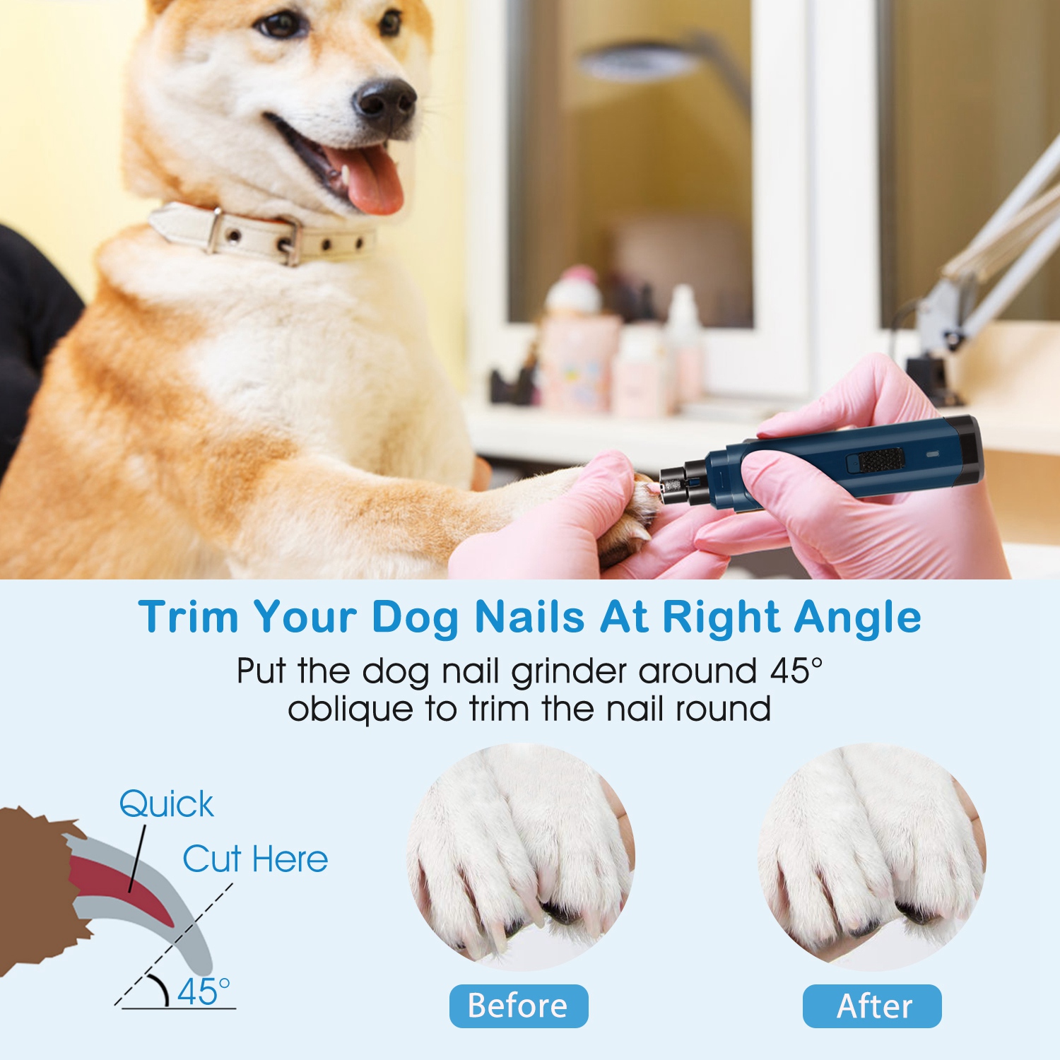 Dog Nail Grinder 2 Speeds Quiet - Image 15